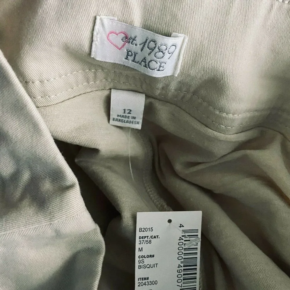 The Children's Place Khaki Pleated Skirt Girls